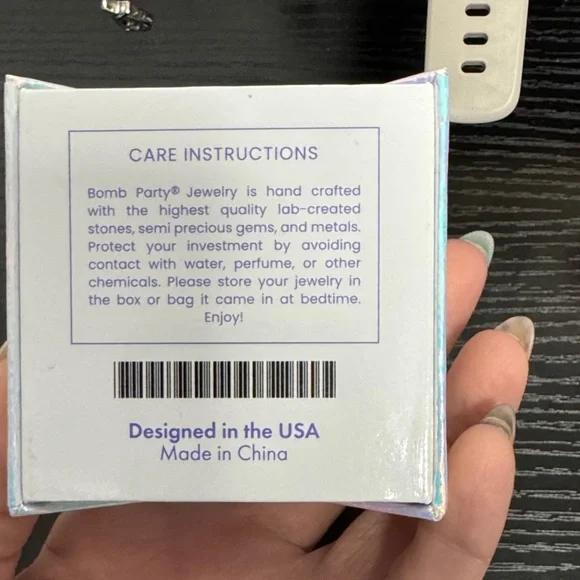 Dazzling Blue and Silver Earrings - Picture 3 of 4